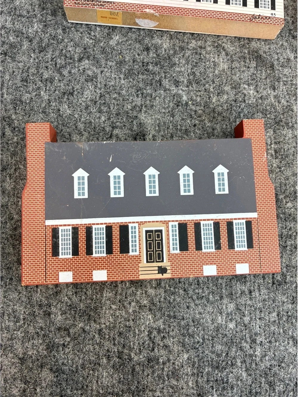 The Cats Meow Set of 4 90s Vintage Decorative Wooden House Buildings #3